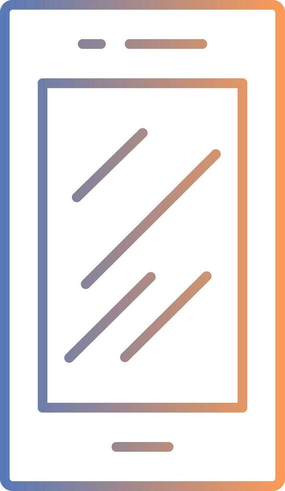 Mobile Phone Line Gradient Icon vector