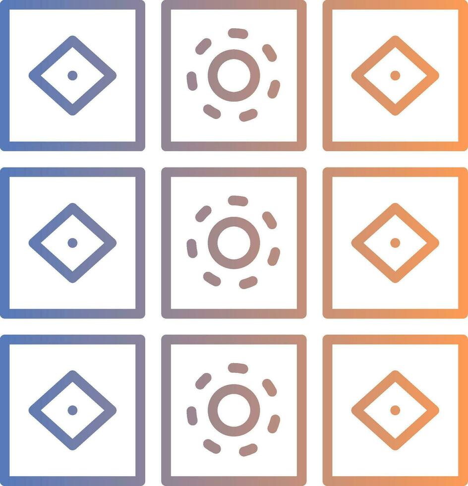 Tiles Line Gradient Icon vector