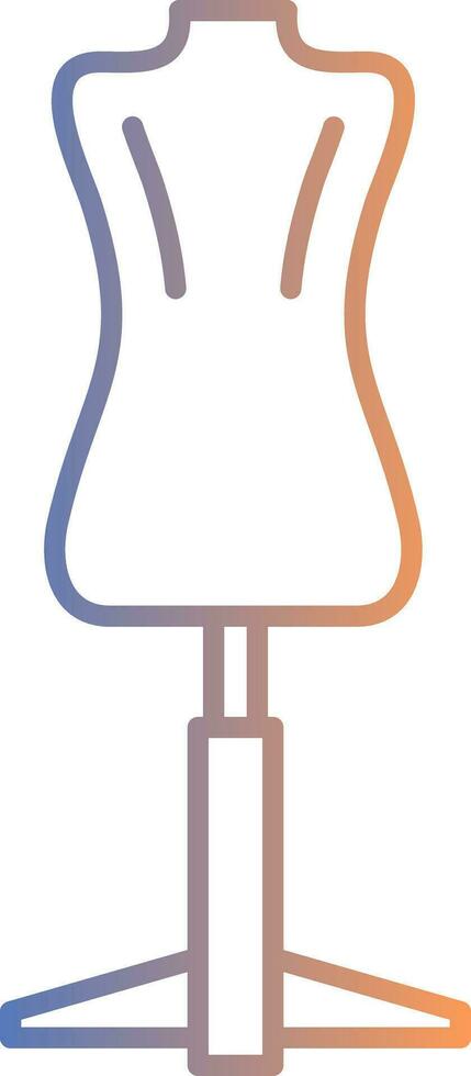 Mannequin Line Gradient Icon vector