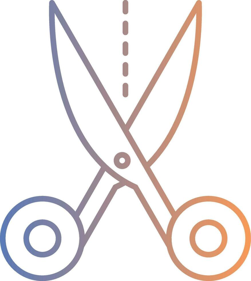 Scissors Line Gradient Icon vector