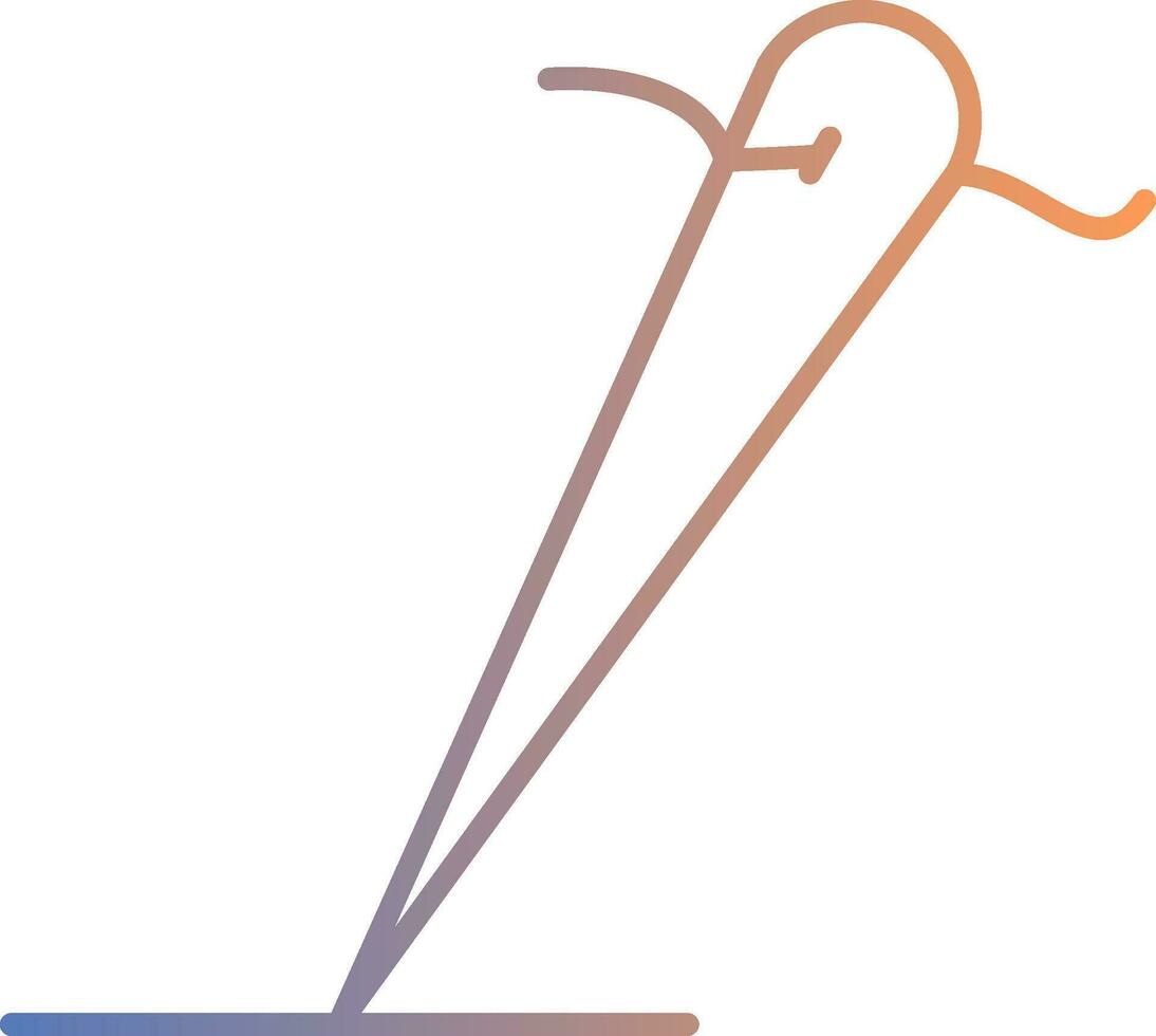 Needles Line Gradient Icon vector