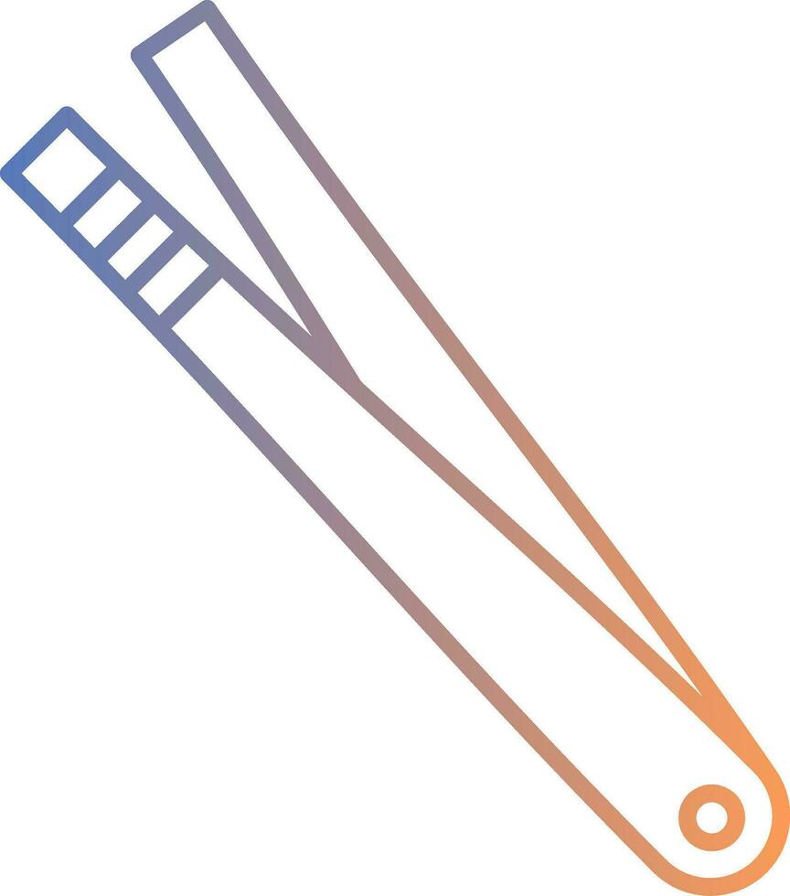 Tweezer Line Gradient Icon vector