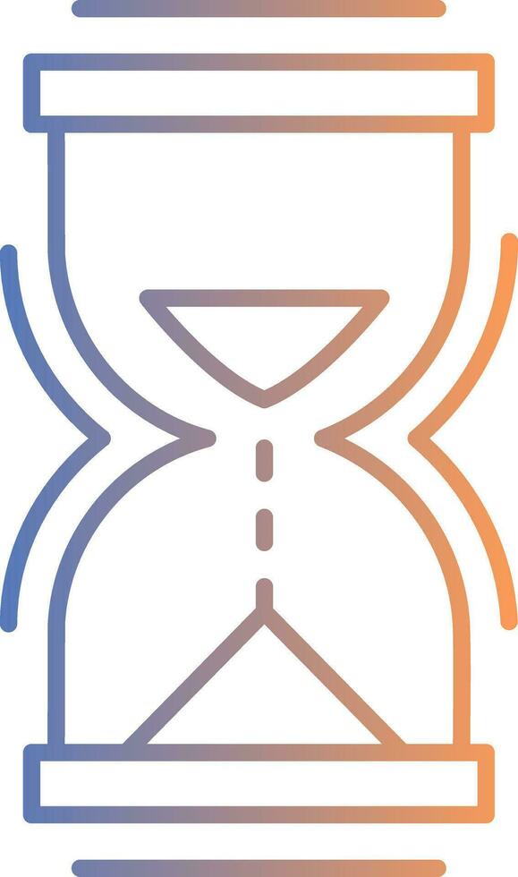 Hour Glass Line Gradient Icon vector