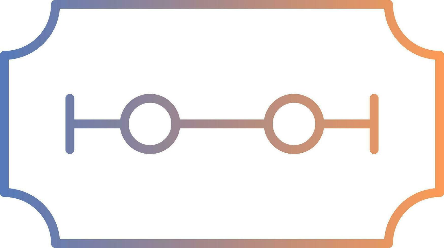Razor Blade Line Gradient Icon vector
