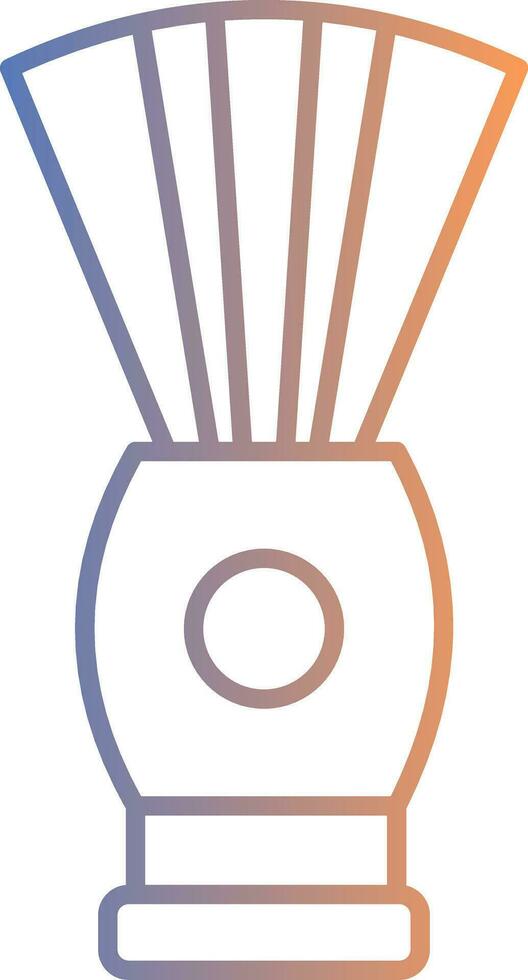 Shaving Brush Line Gradient Icon vector