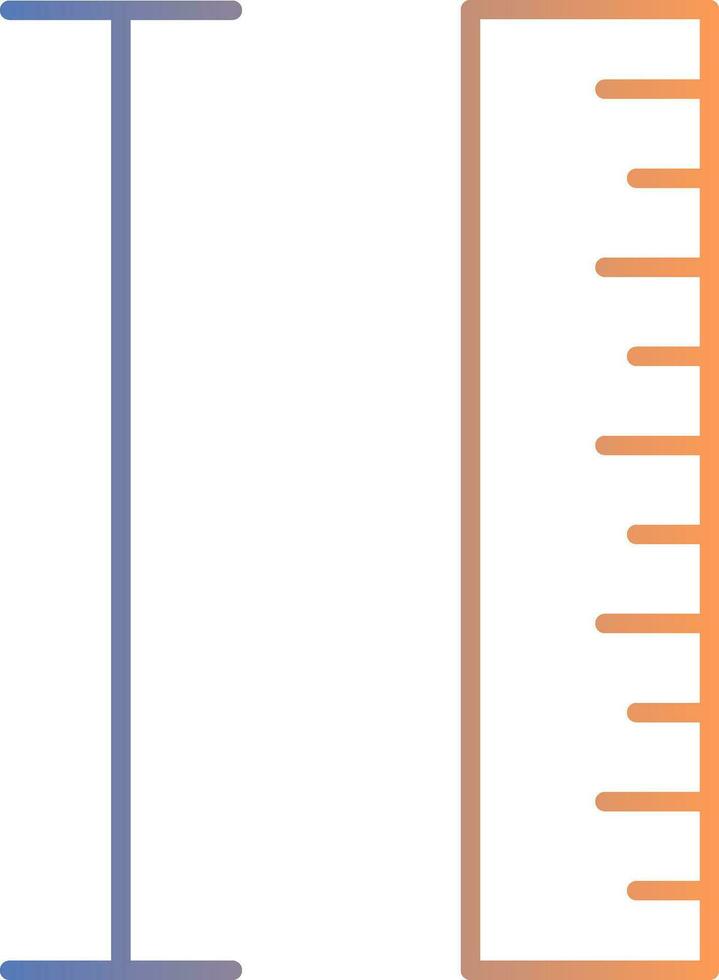 Measurement Line Gradient Icon vector