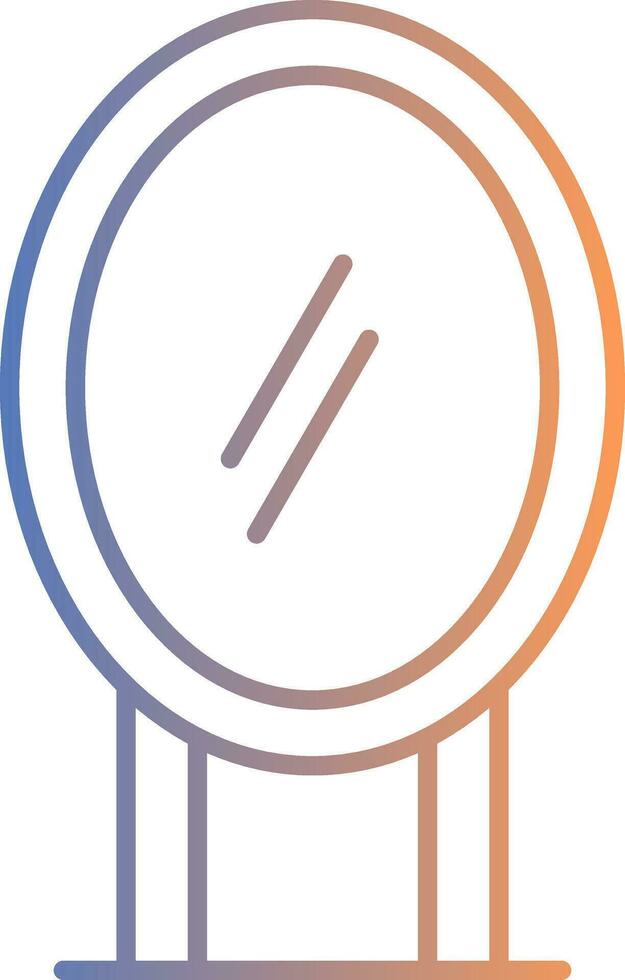 Mirror Line Gradient Icon vector