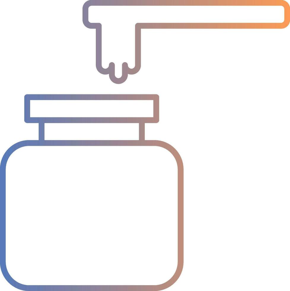 Wax Line Gradient Icon vector