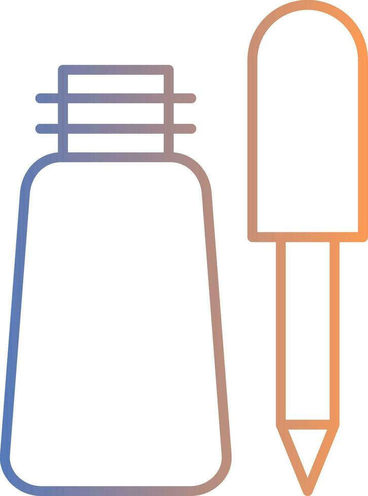 Eyeliner Line Gradient Icon vector