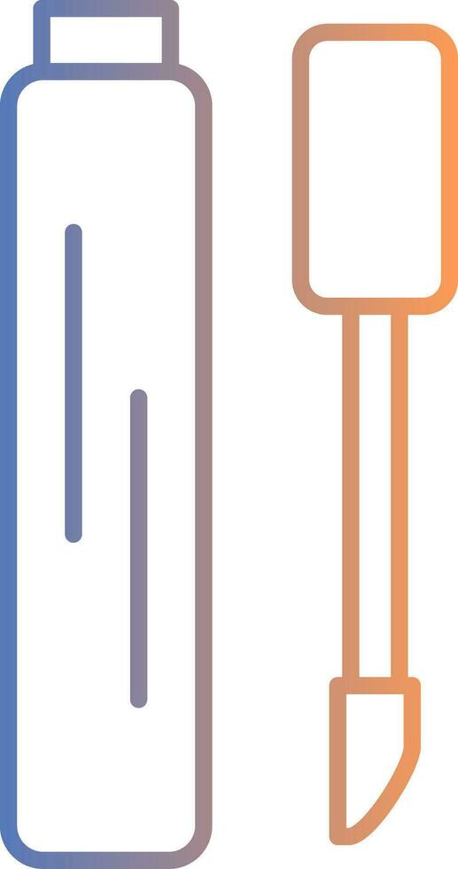 Lip Gloss Line Gradient Icon vector