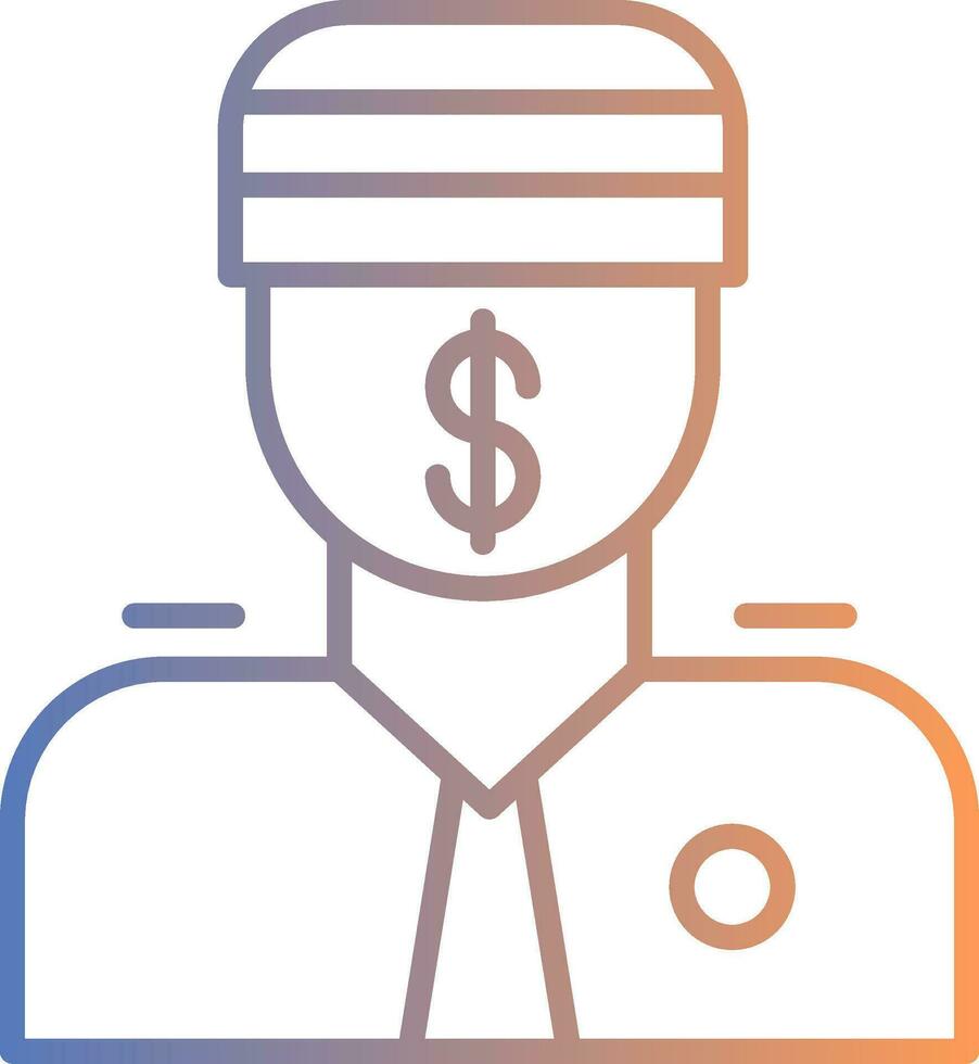 Bribe Line Gradient Icon vector