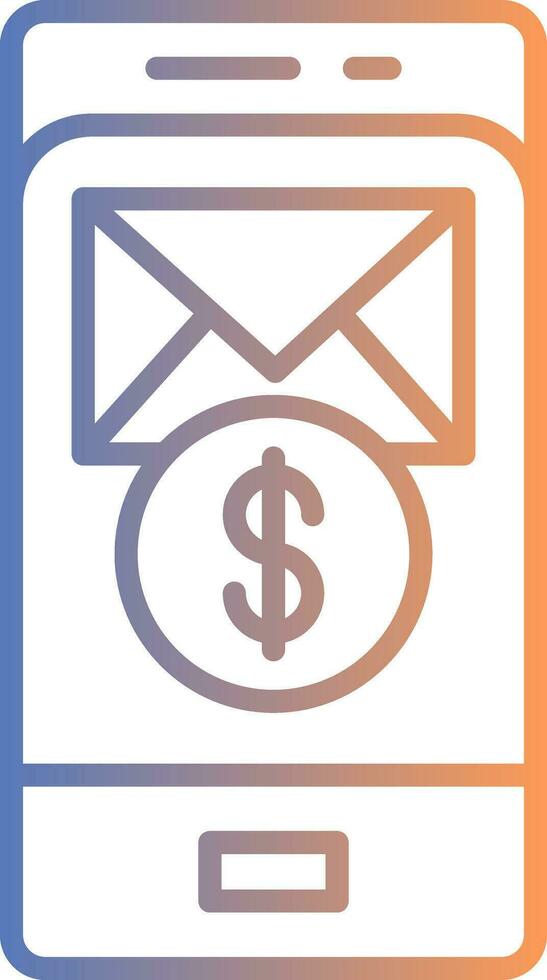 Blackmail Line Gradient Icon vector