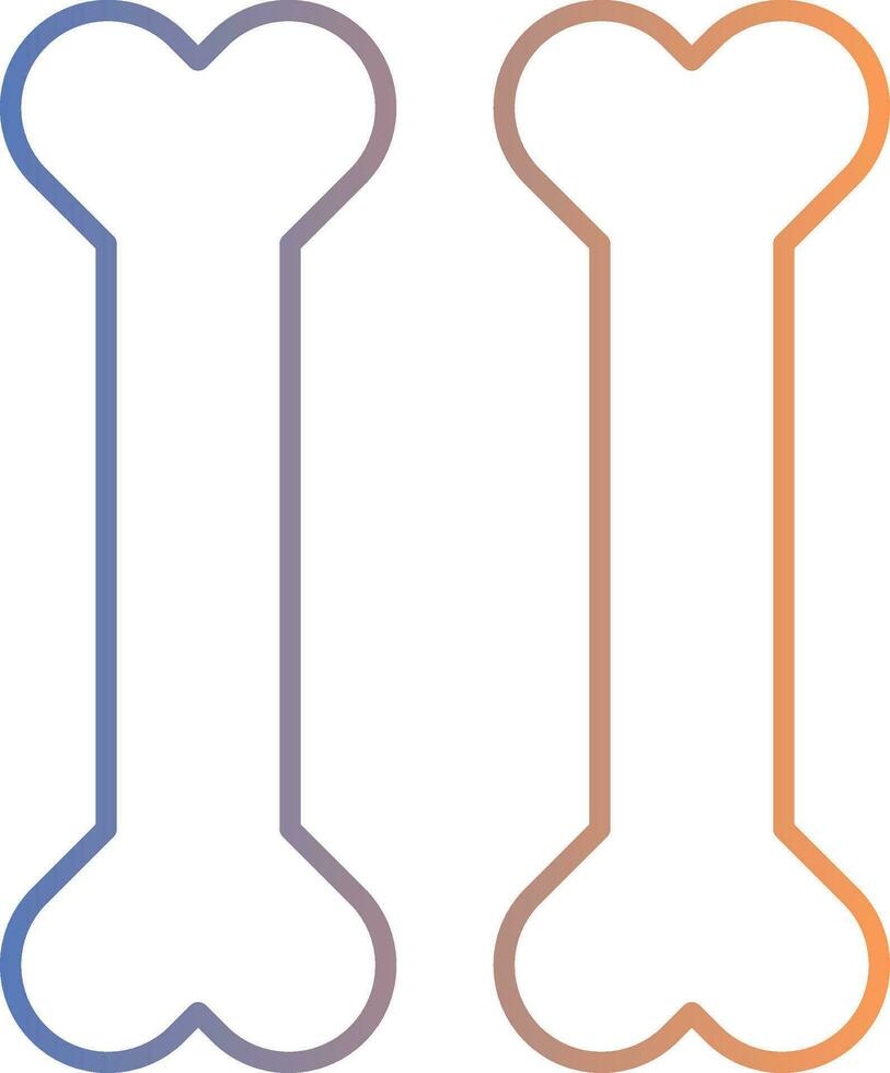 Bones Line Gradient Icon vector