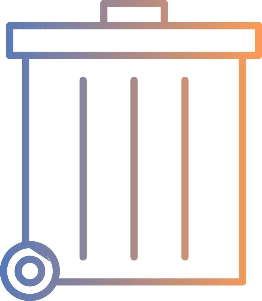 Refuse Line Gradient Icon vector