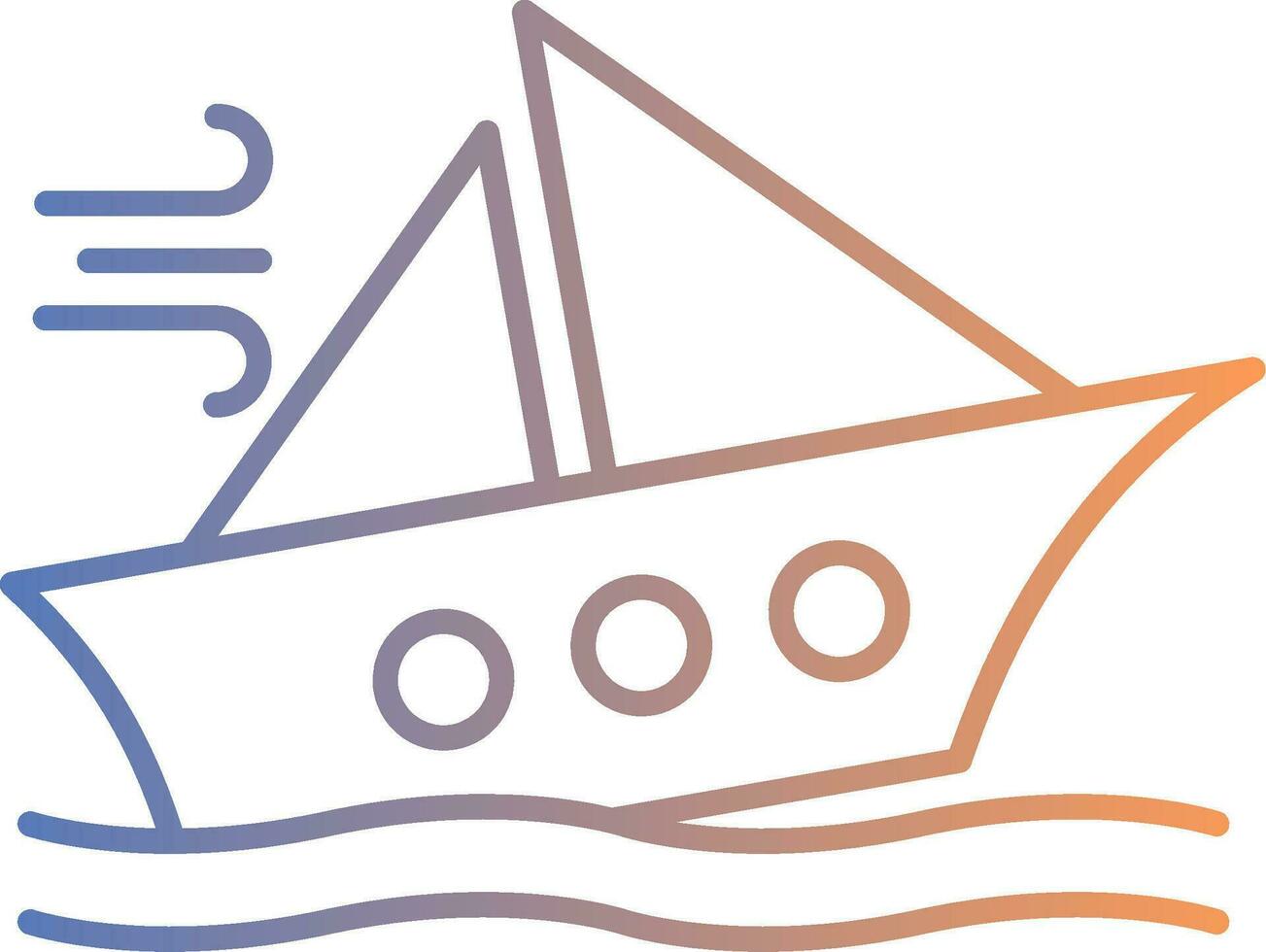 Shipwreck Line Gradient Icon vector