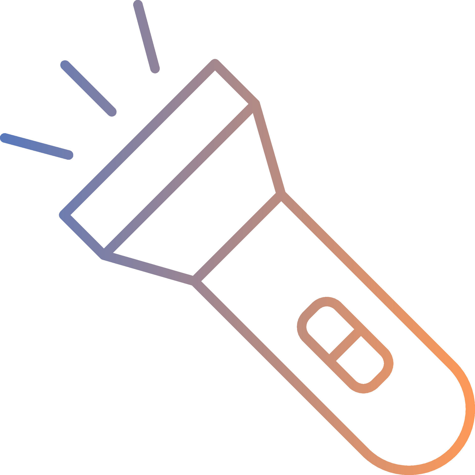 Torch Line Gradient Icon 36983632 Vector Art at Vecteezy