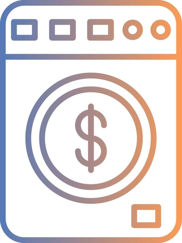 Money Laundering Line Gradient Icon vector