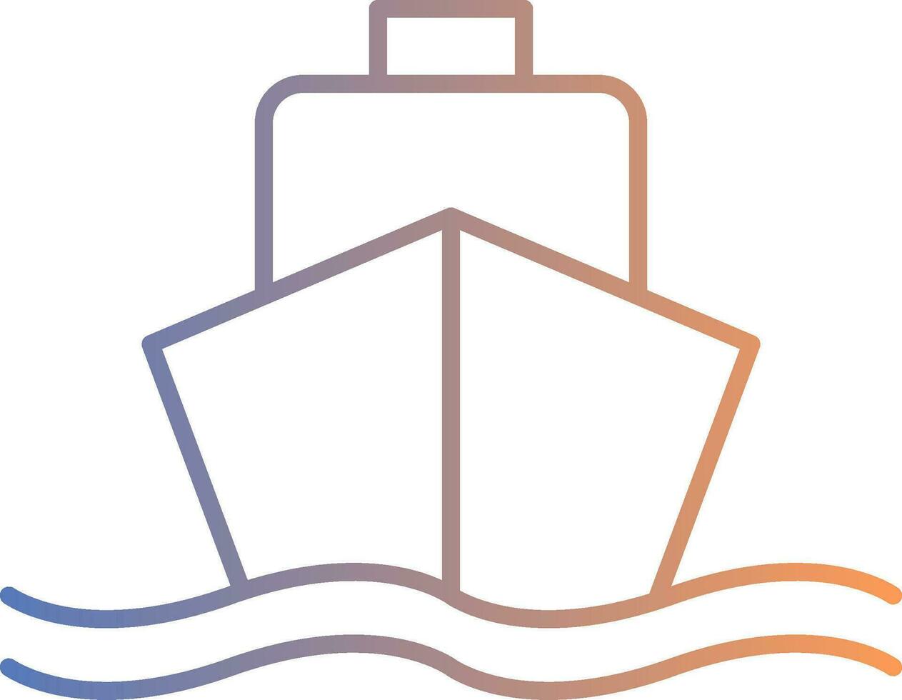 Ship Line Gradient Icon vector