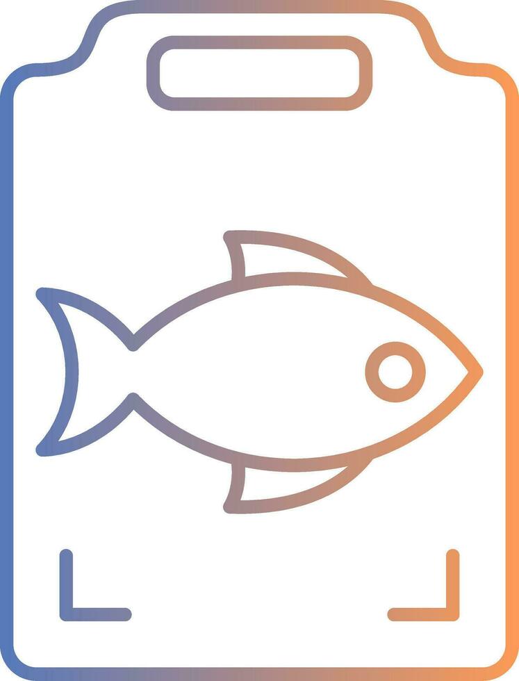 Fish Cooking Line Gradient Icon vector