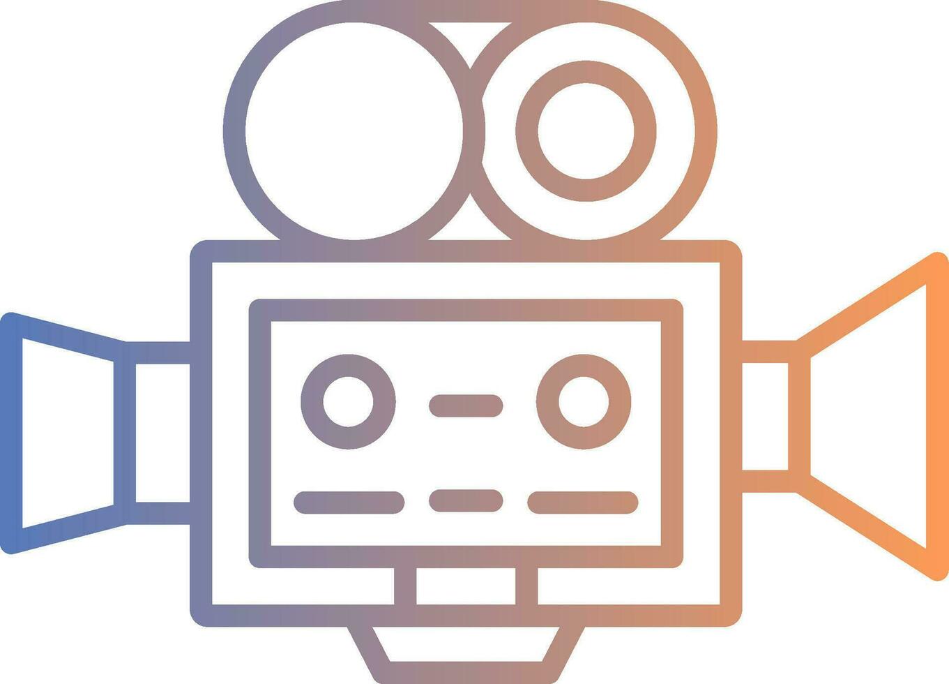 Movie Camera Line Gradient Icon vector