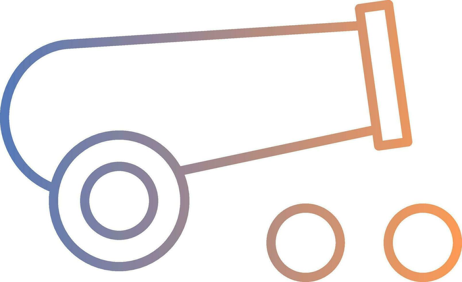 Cannon Line Gradient Icon vector