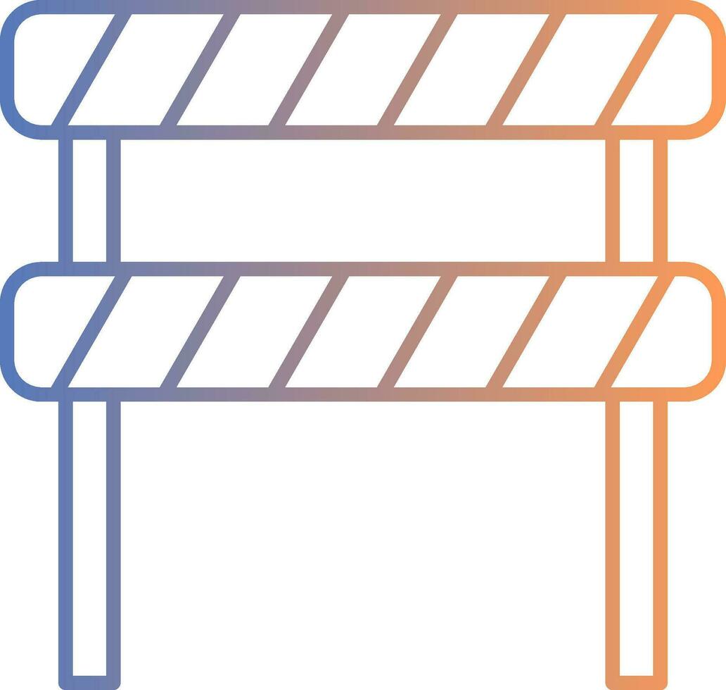 Road Block Line Gradient Icon vector