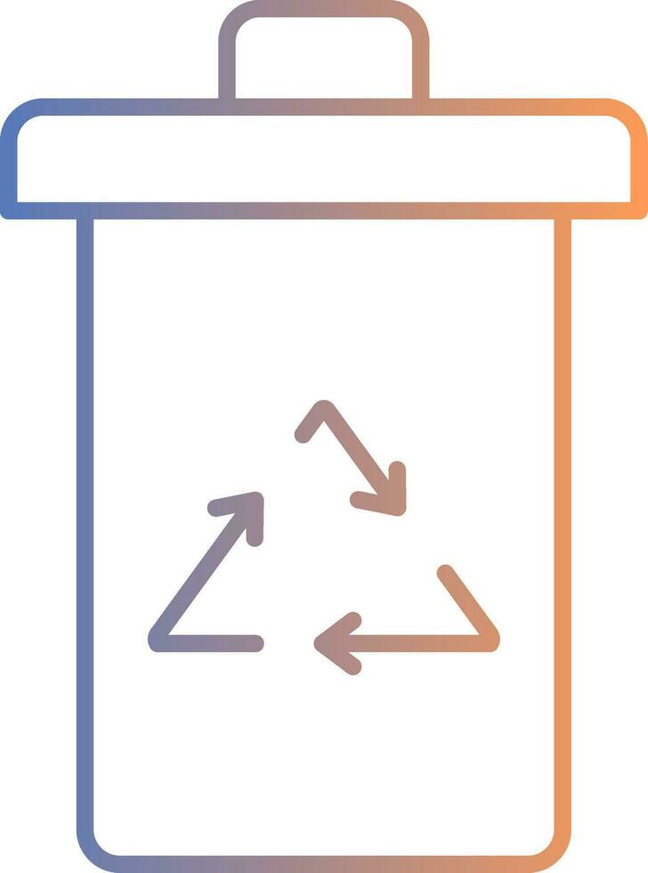 Garbage Line Gradient Icon vector