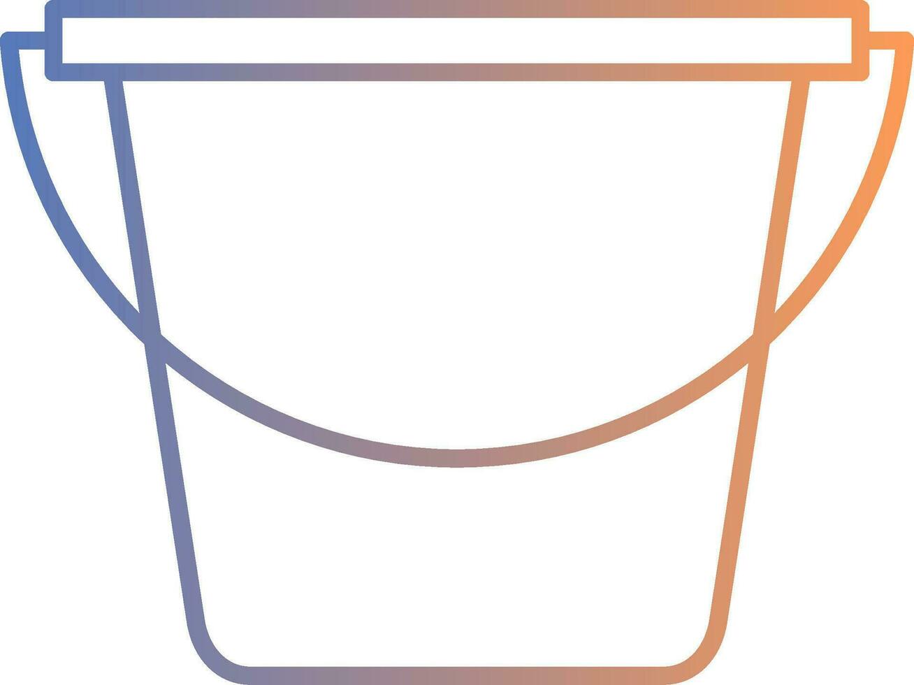 Bucket Line Gradient Icon vector