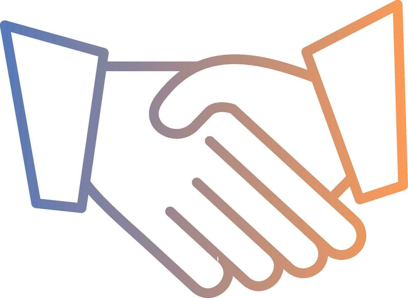 Hand Shaking Line Gradient Icon vector