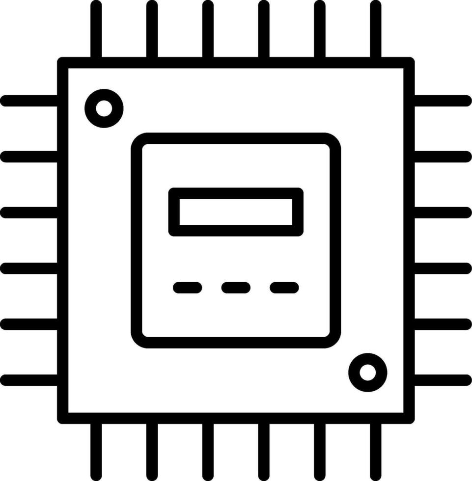 Processor Line Gradient Icon vector