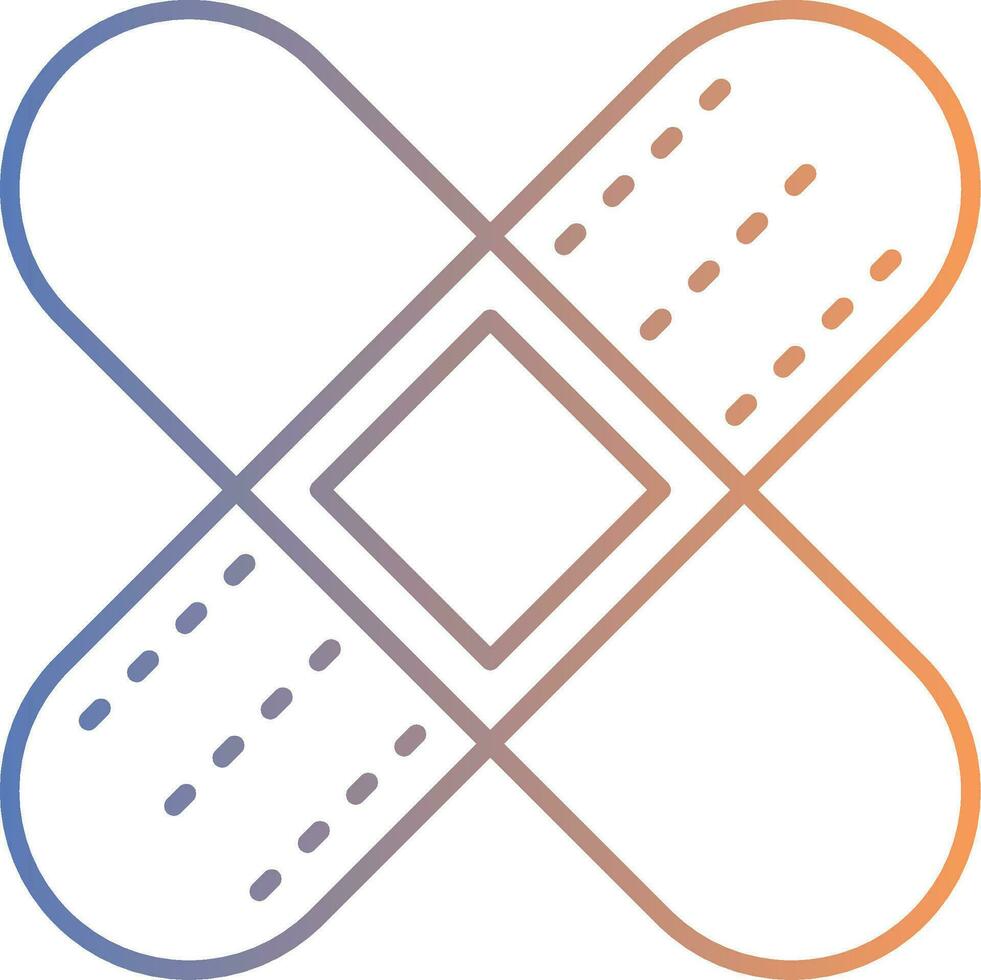 Bandage Line Gradient Icon vector