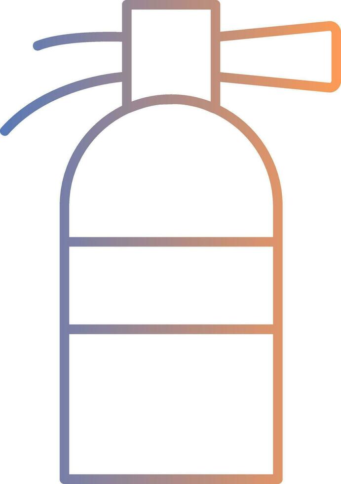 Fire Extinguisher Line Gradient Icon vector