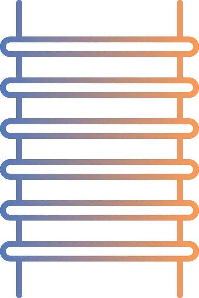 Step Ladder Line Gradient Icon vector