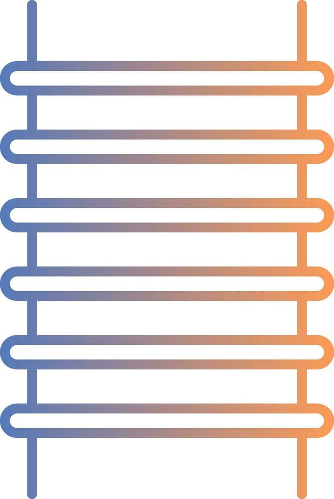 Step Ladder Line Gradient Icon vector