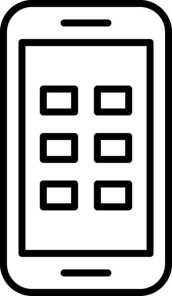 Phone Line Gradient Icon vector