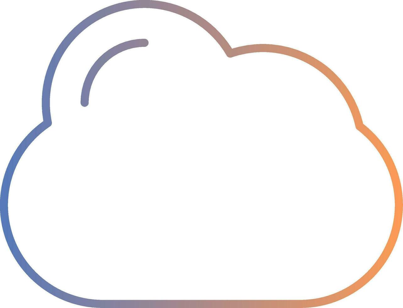 Cloud Line Gradient Icon vector