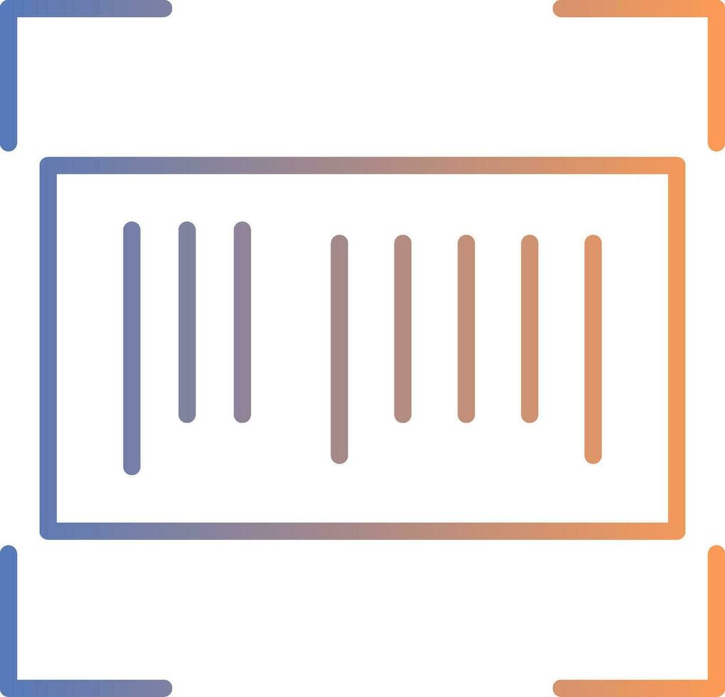 Barcode Line Gradient Icon vector