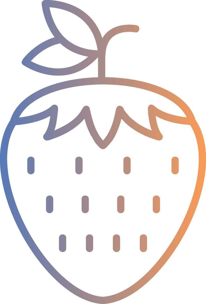 Strawberries Line Gradient Icon vector