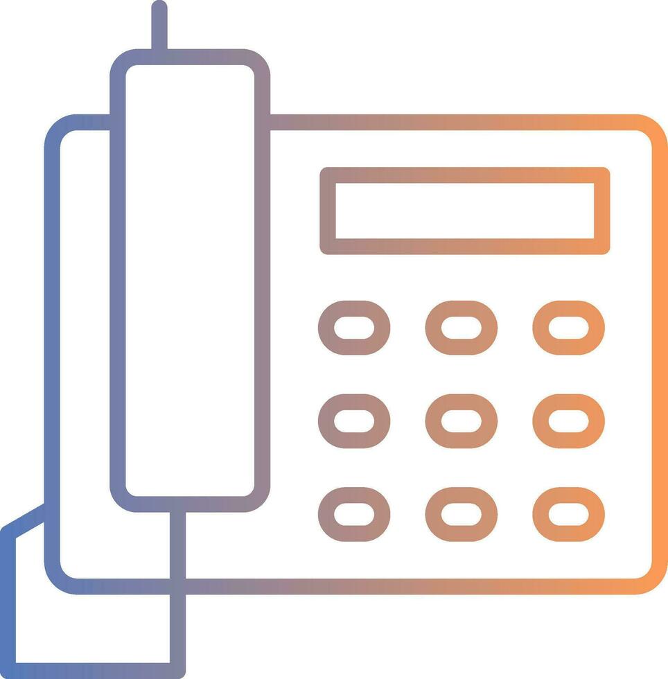 Telephone Line Gradient Icon vector