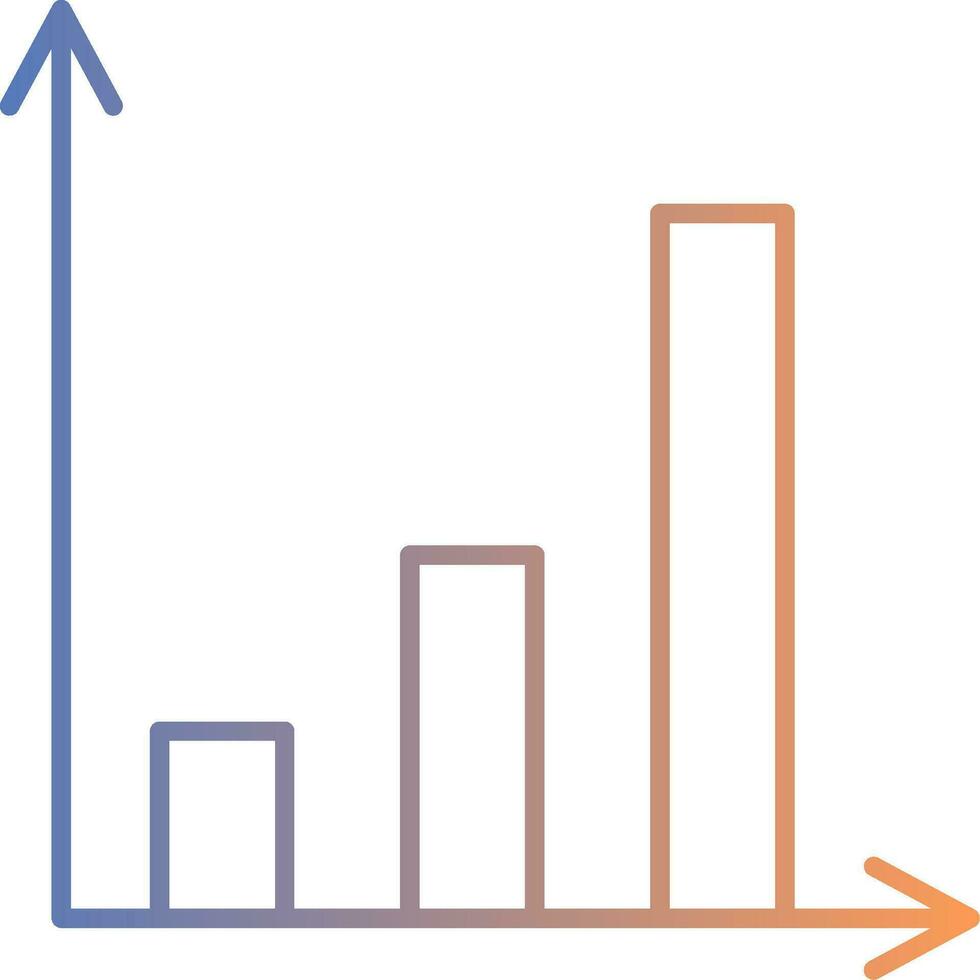 Growth Line Gradient Icon vector