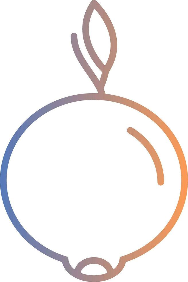 ugli Fruta línea degradado icono vector