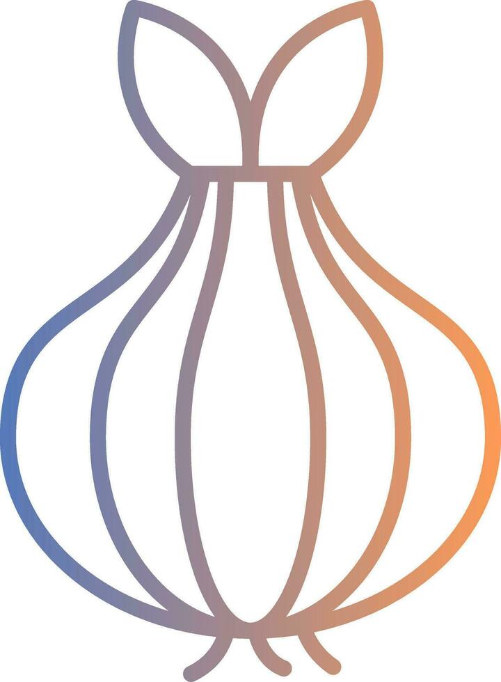 Onion Line Gradient Icon vector