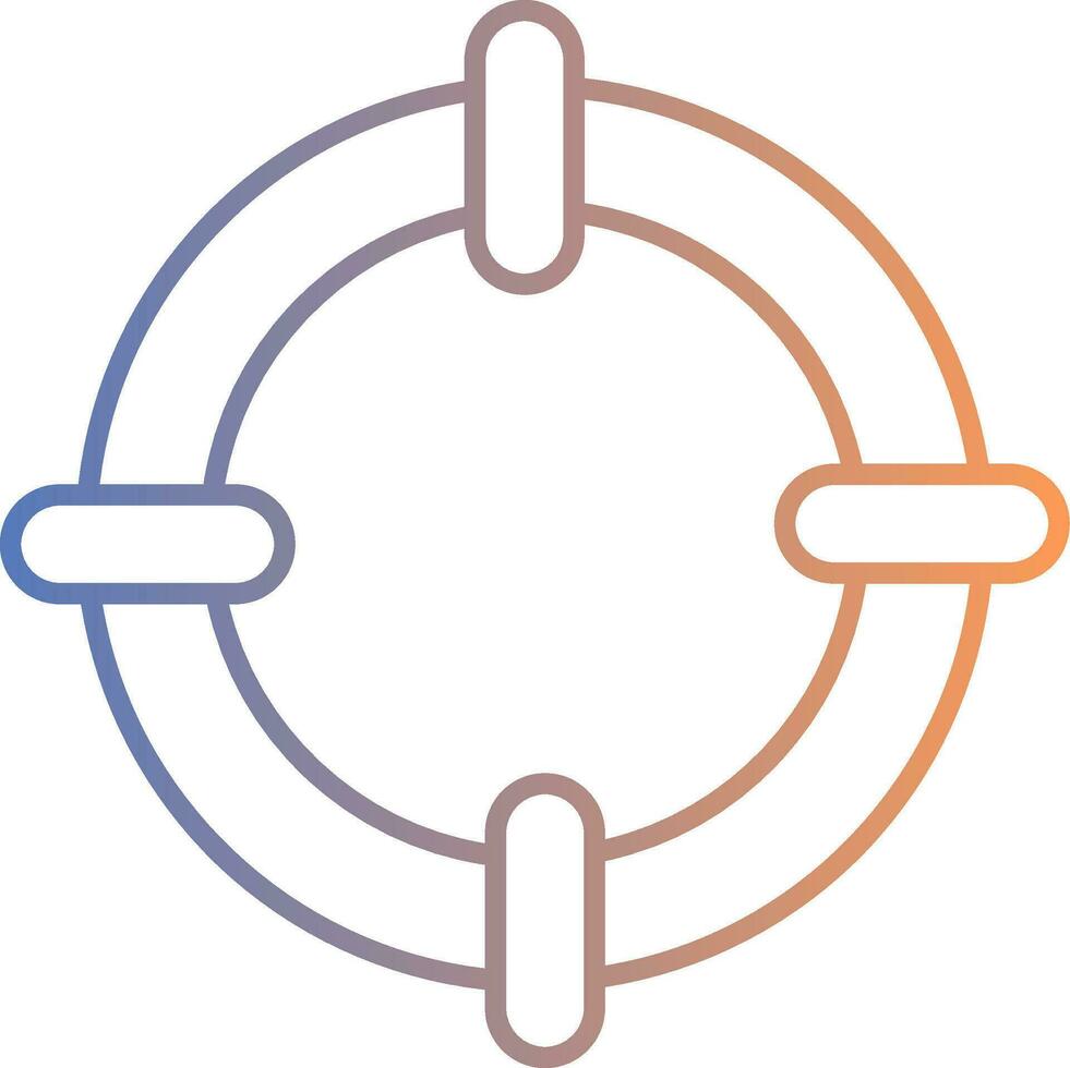 Goal Line Gradient Icon vector