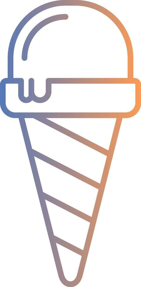 Ice Cream Line Gradient Icon vector