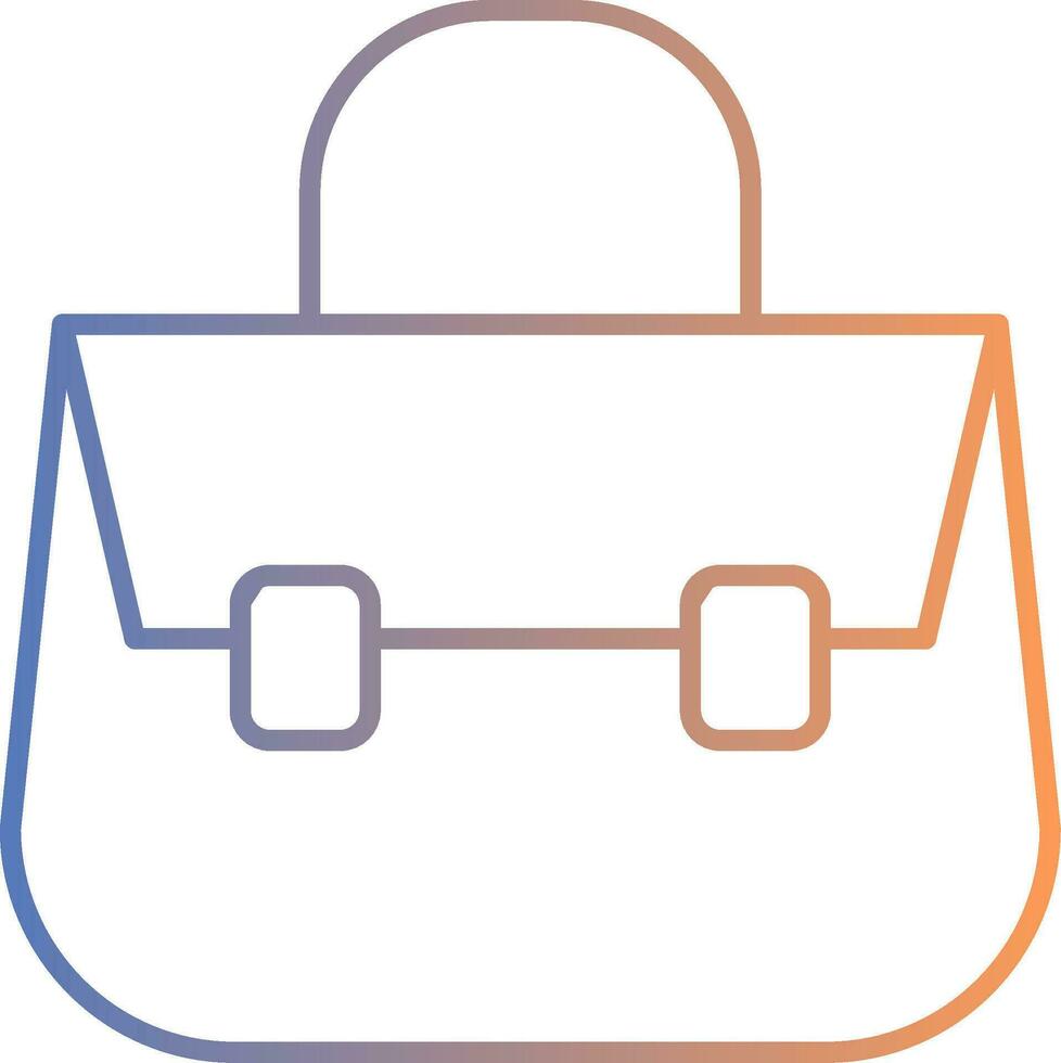 Shoulder Bag Line Gradient Icon vector