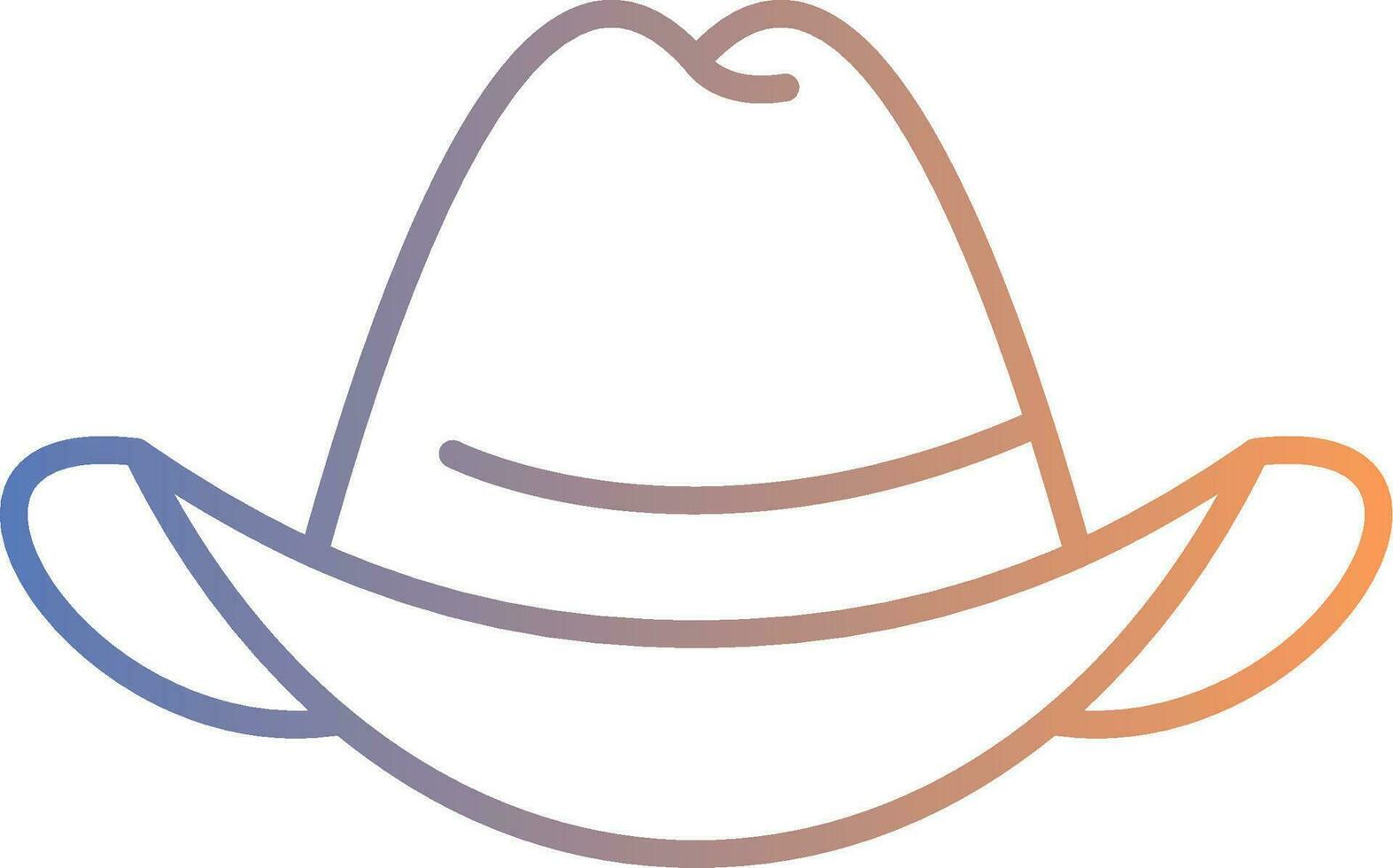 icono de gradiente de línea de sombrero vector