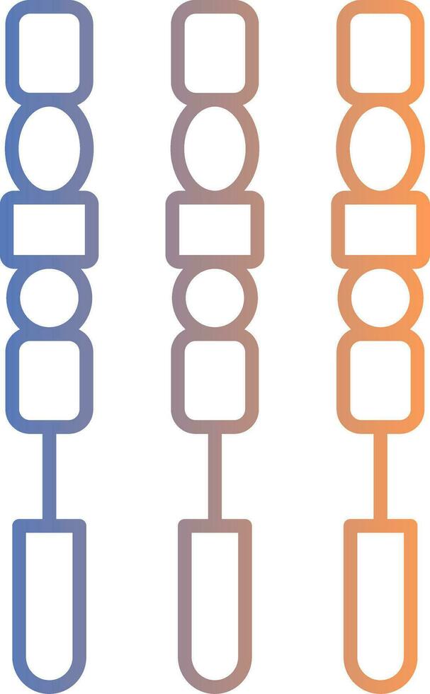 BBQ Stick Line Gradient Icon vector