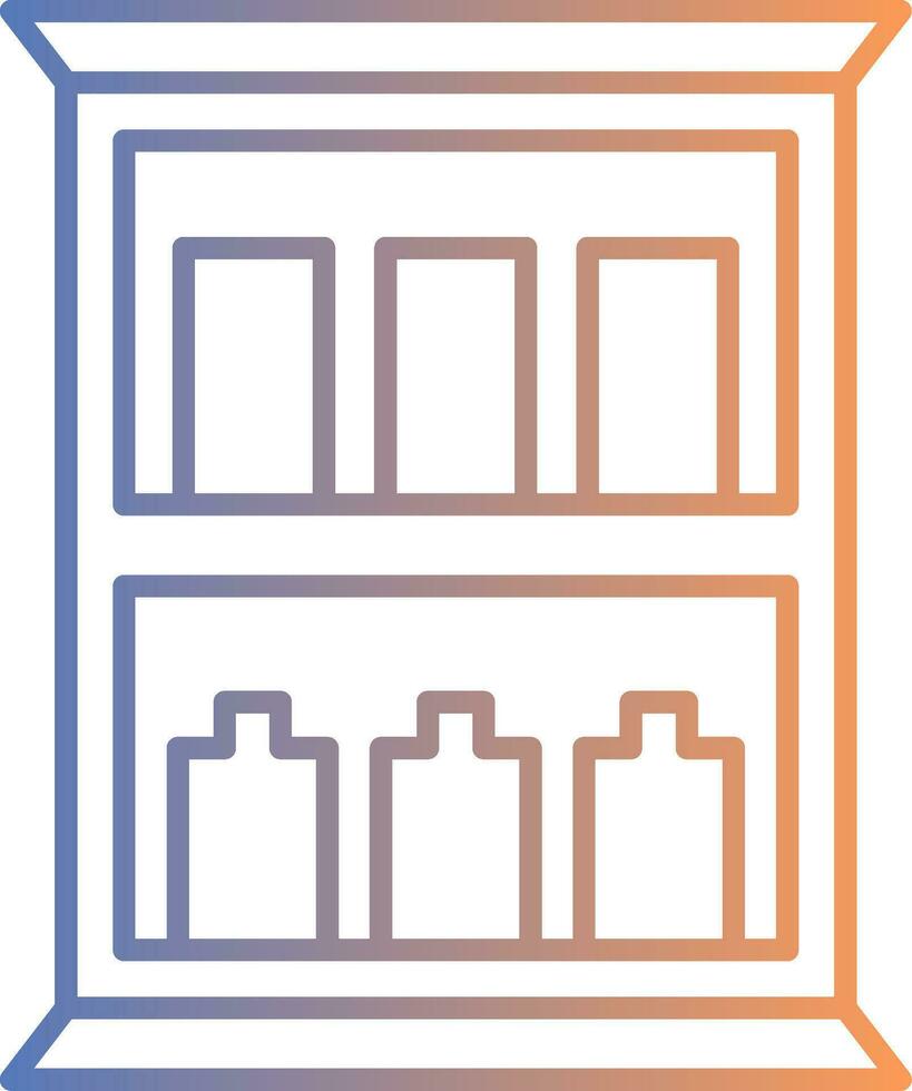 Medicine Cabinet Line Gradient Icon vector