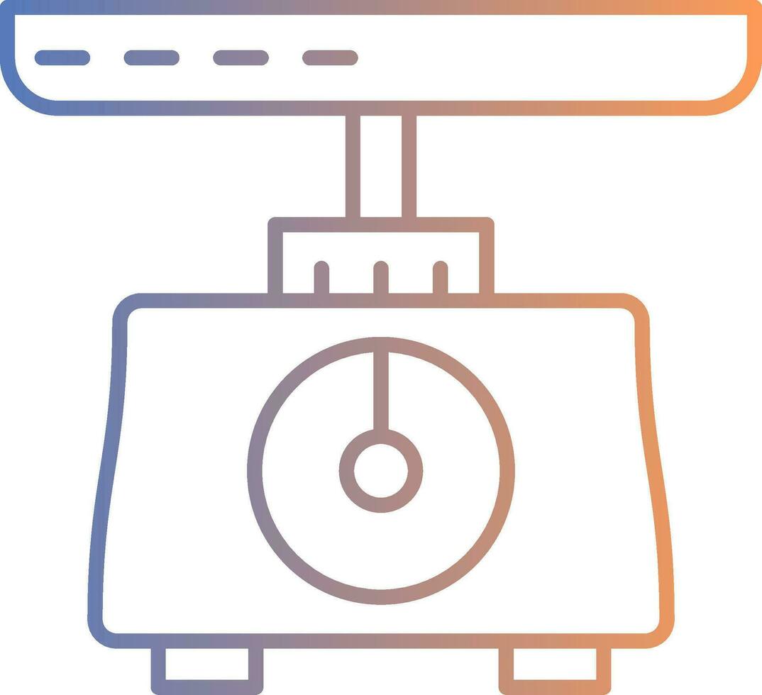 Weighing Scale Line Gradient Icon vector