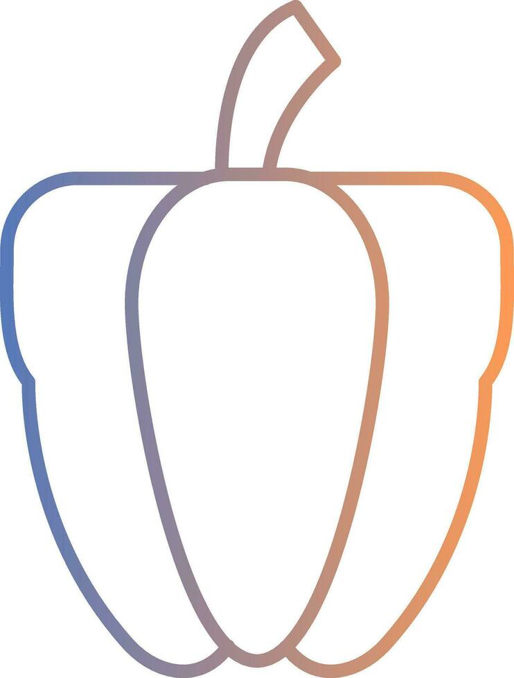 Capsicum Line Gradient Icon vector